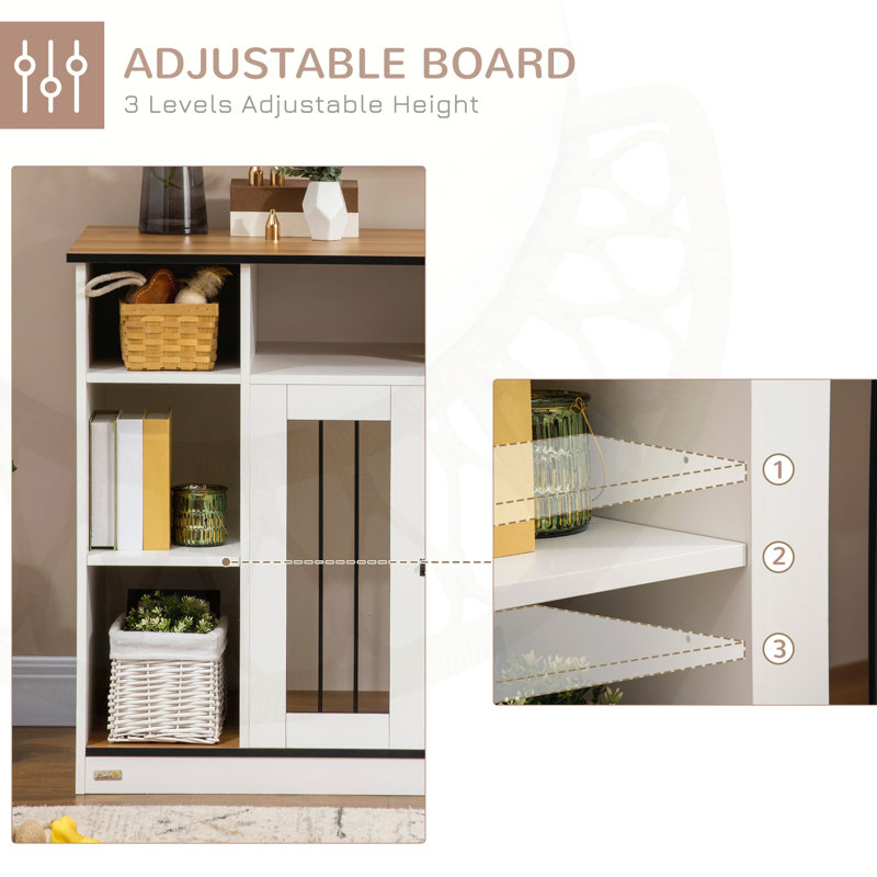 Versatile Dog Crate Furniture with Adjustable Shelf for Medium and Large Dogs