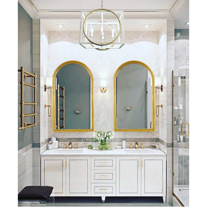 Ayla Flat Wall Mirror, Silver Leaf