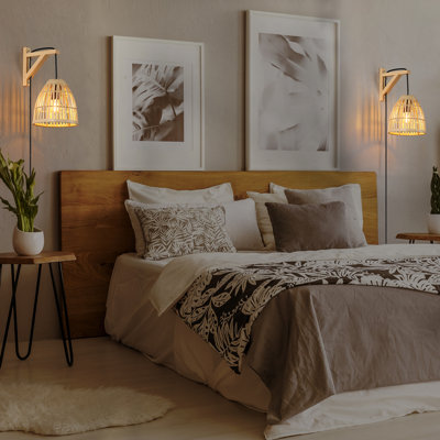 Schulze Bamboo Plug-in Armed Sconce