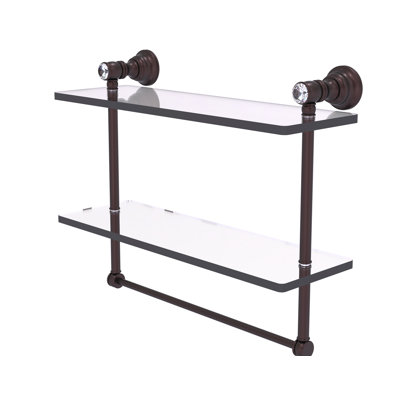 Étagère murale double en cristal Freyja