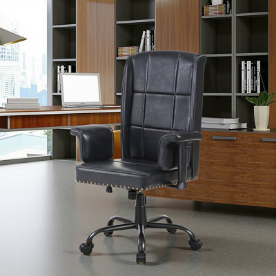 Black High Back Executive Chair Ergonomic Office Chair Reclining Desk Chair Home Office Computer Chair