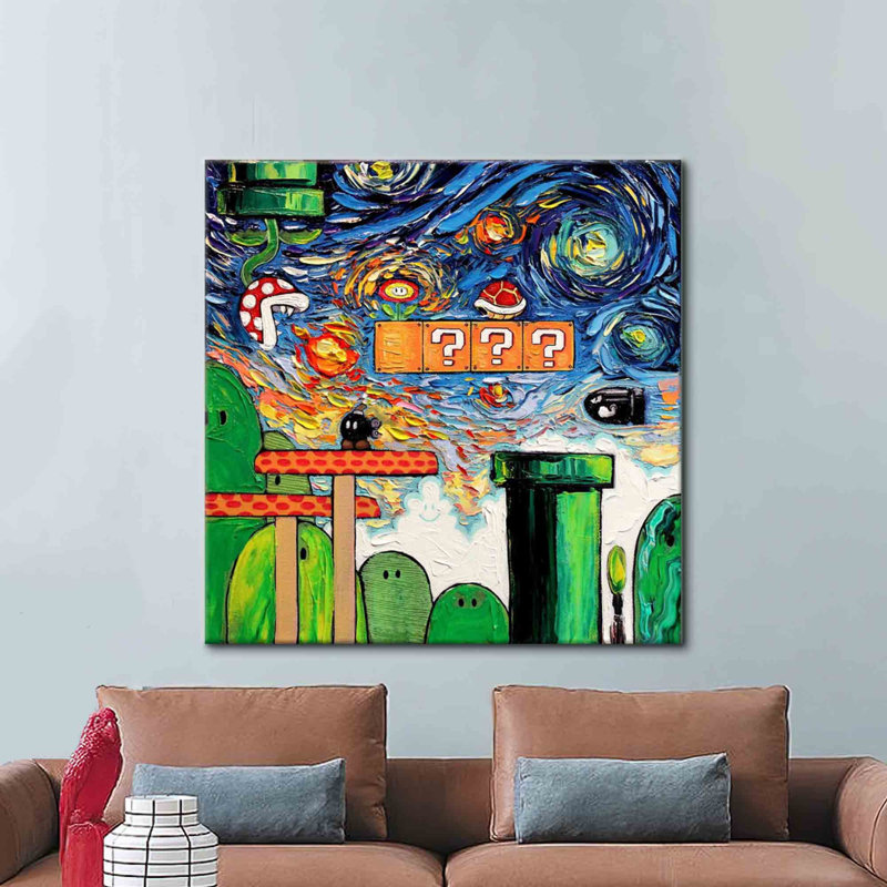 Print on Canvas, Framed Wrapped Canvas, 20cm H x 20cm W, Does Not Apply