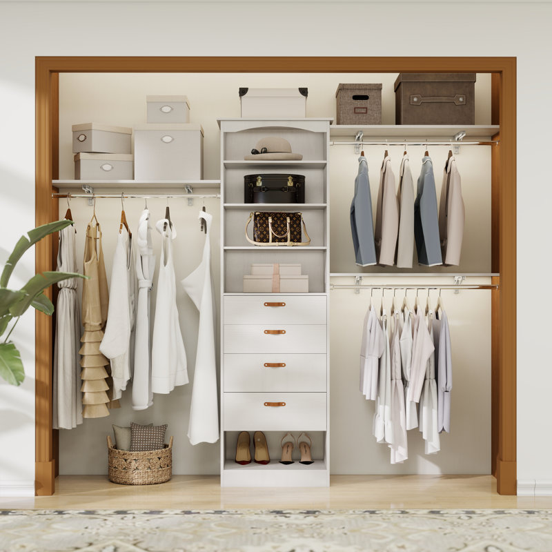 Le système de placard extensible mesure 2 à 9,7 pi de largeur