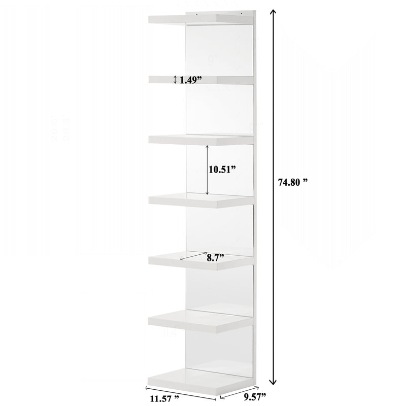 Étagère ouverte polyvalente blanche pour l'organisation élégante du salon