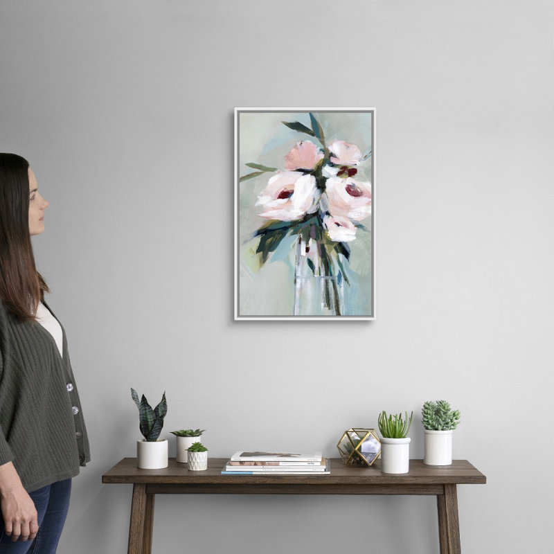 "Les pivoines dans un vase II" par Isabelle Z - reproduction d'art sur toile, H 26 po x l 18 po x P 1,75 po