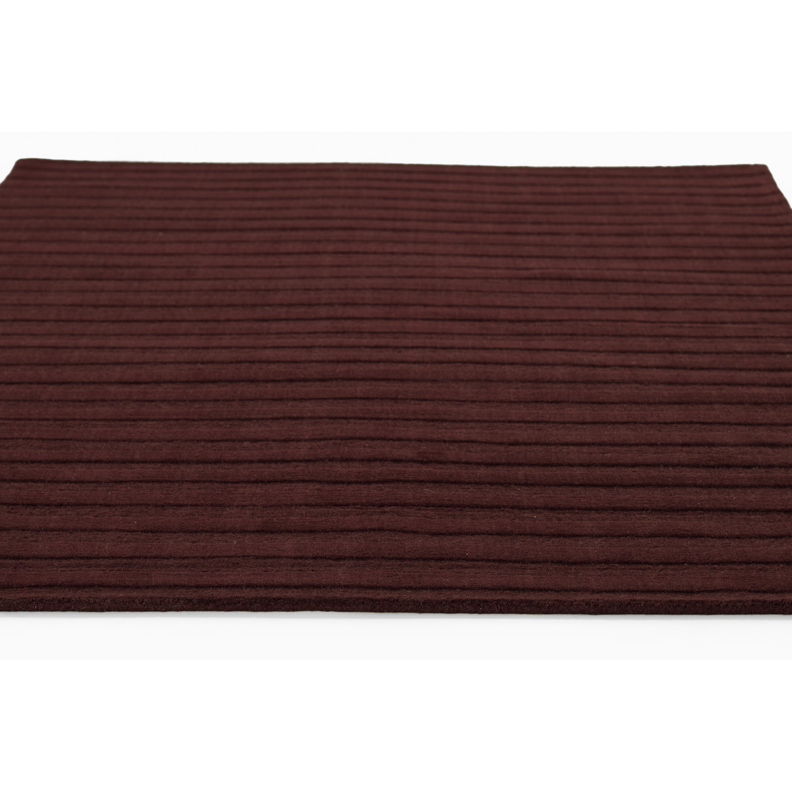 Lura Hand Loomed Wool Striped Plum Area Rug 5' X 8', 5' X 8'