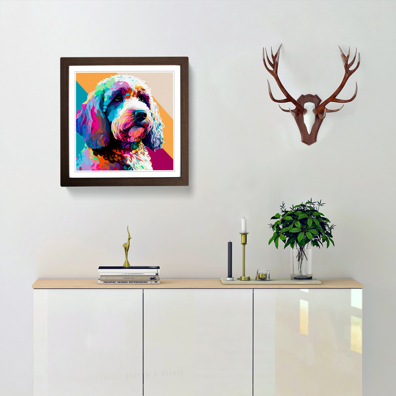 Cockapoo Fauvism - Framed Print, Walnut