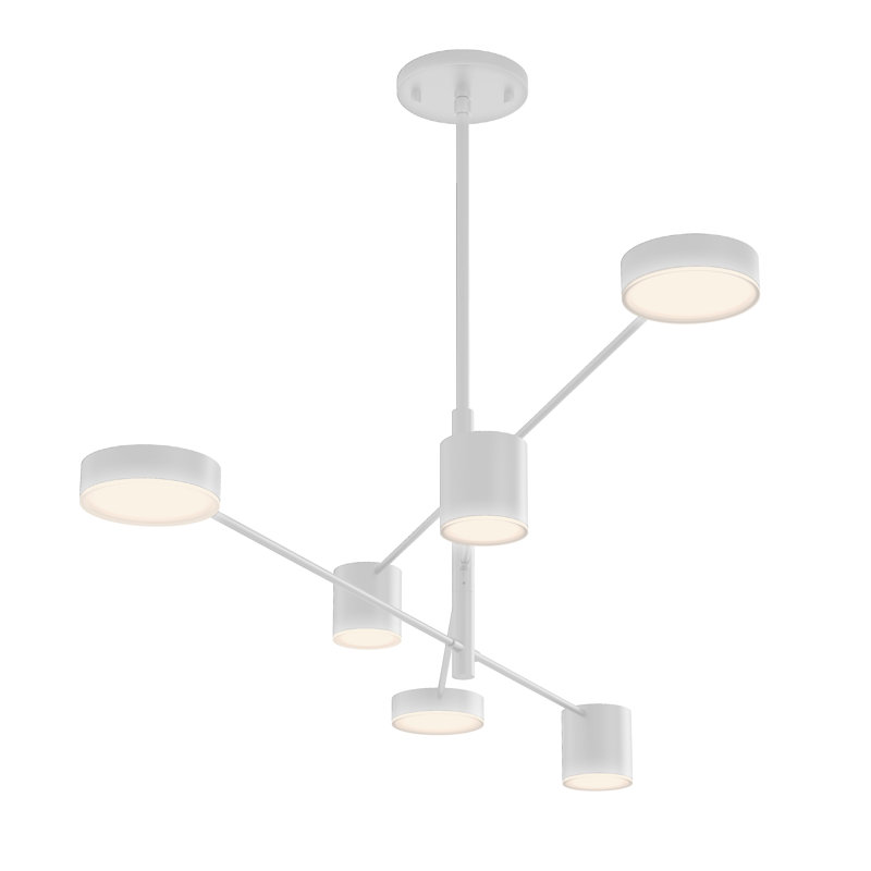 Counterpoint™ 6 - Light LED Chandelier, Satin White