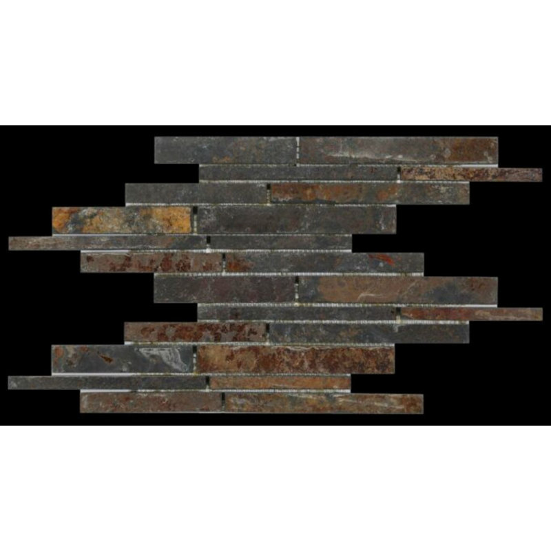Rusty Slate Irregular Strip Pattern
