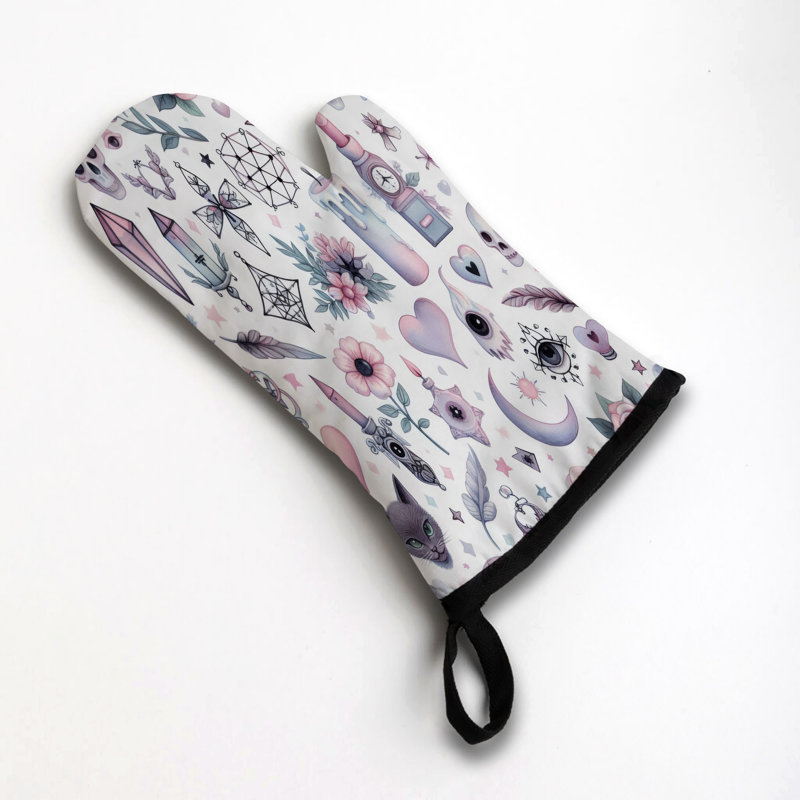 Soft Dark Oven Mitt Cotton Twill