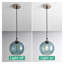 Luminaire suspendu sphère en verre vert clair avec finition nickel sable, luminaire d'îlot de cuisine à hauteur réglable