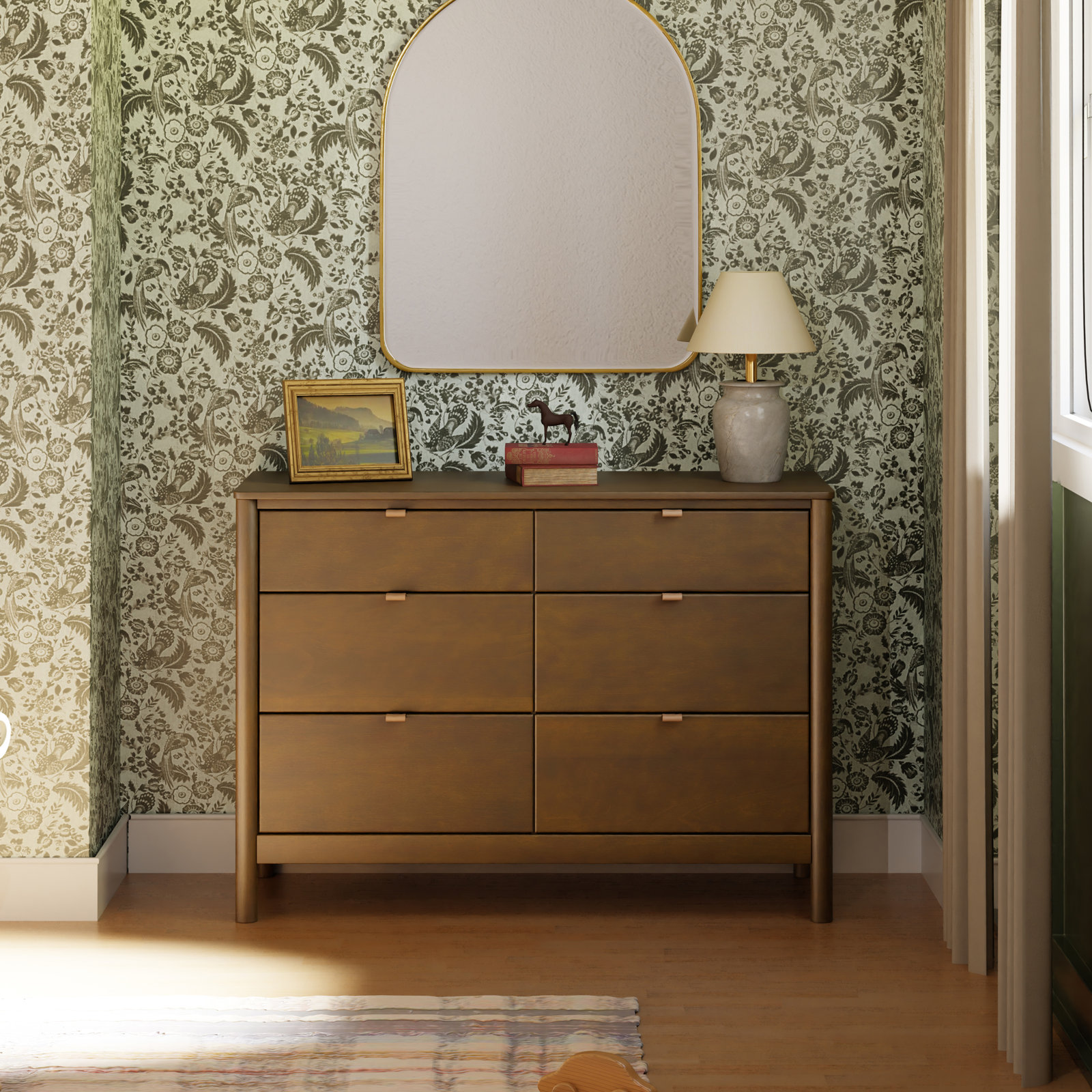 Bondi 6-Drawer Double Dresser, Brown