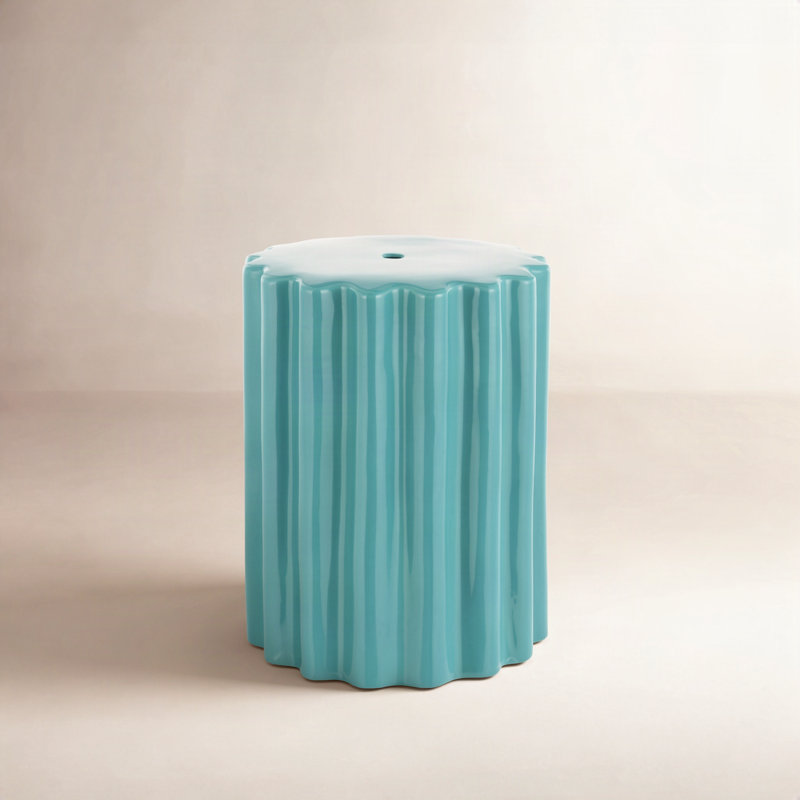 Tabouret de jardin en céramique Pier, Bleu