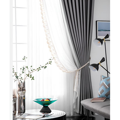 Rianon Polyester Blend Room Darkening Curtain Pair