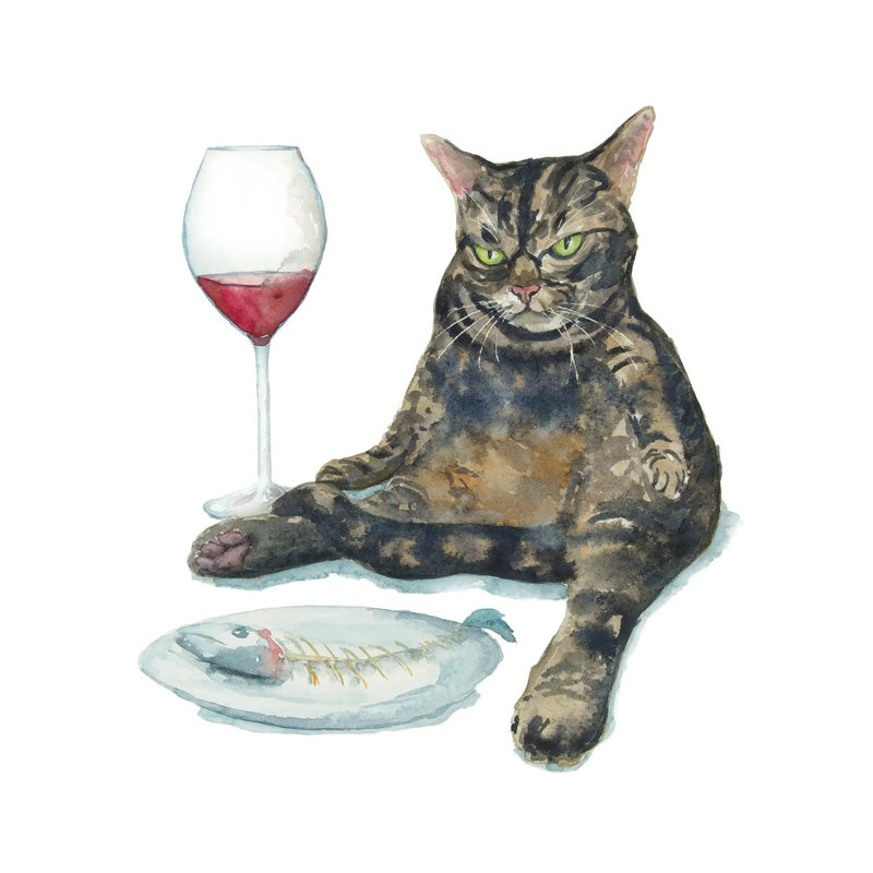 Grumpy Tabby Cat by Alexey Dmitrievich Shmyrov - Wrapped Canvas Print, 45.72 cm H x 45.72 cm W x 1.91 cm D