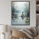 «Grey Green Meditation Meditation Moments», reproduction d'art mural