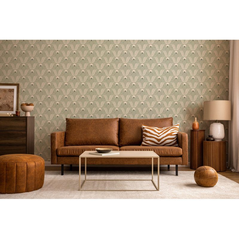 Lady Charlotte Spring Bloom 10' L x 24" W Peel and Stick Wallpaper Tile, Self-adhesive, Ash Blue, Vinyl