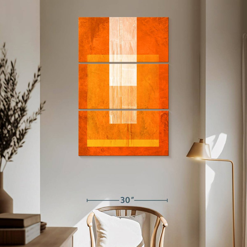 Avery Orange Paper II, 65" H x 42" W