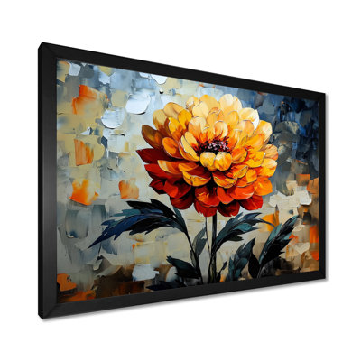 Abstrait orange dahlia lueur IV - impressions sur toile Dahlia