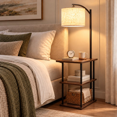 Lampe de table sur pied 59,45 po avec port USB Type-C et CA Kartrina
