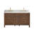 Lala 60" Double Bathroom Vanity with Grain White Engineered Stone Countertop without Mirror-658382844