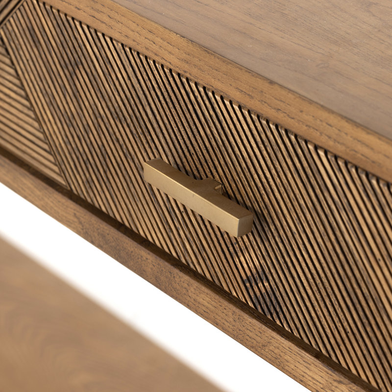 Caspian 60'' W Solid Wood Console Table, Natural Ash