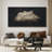 Clouds " Moody Black Modern Minimalist Neutral Artwork " - Extra Large Framed Wall Art Canvas Print-101069299-98126576