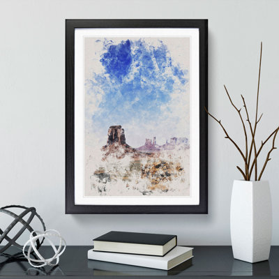 Rock Formations in Arizona Watercolour - Picture Frame Graphic Art