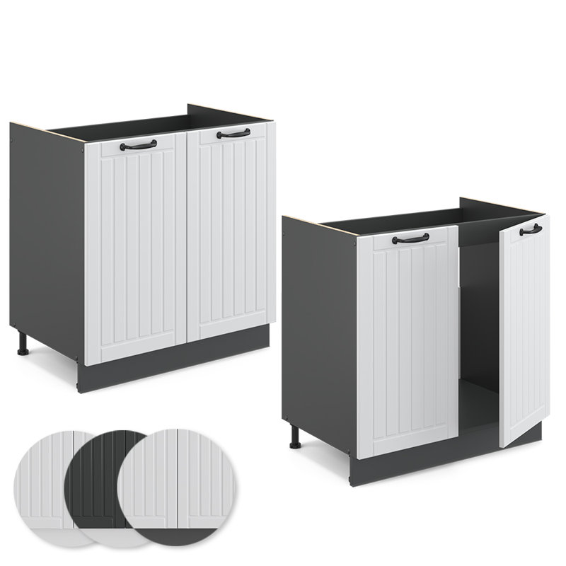 Bernardini 217 + front country house white (91), White/Dark Grey