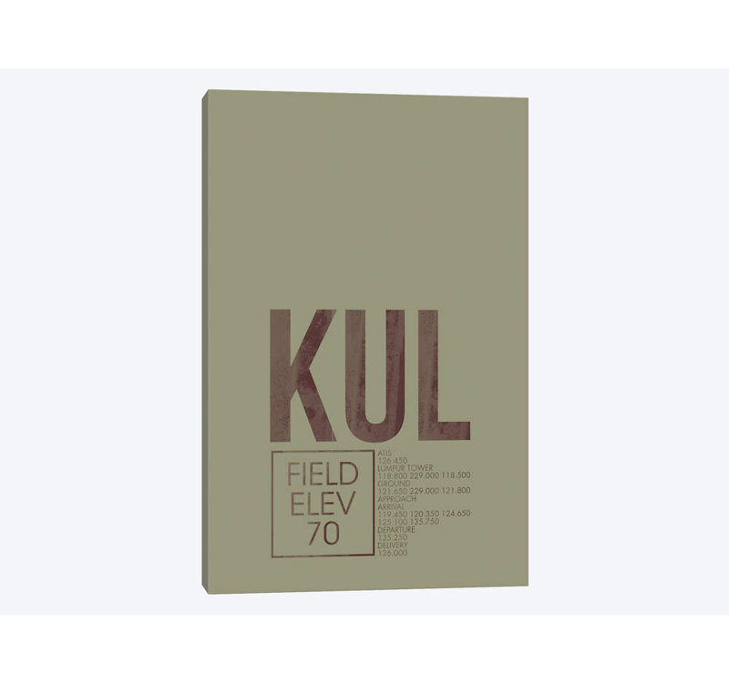 " KUL Air Traffic Control, Kuala Lumpur, Malaysia " by 08 Left, 24" H x 16" W x 1" D, Black Framed Fine Art Paper, White