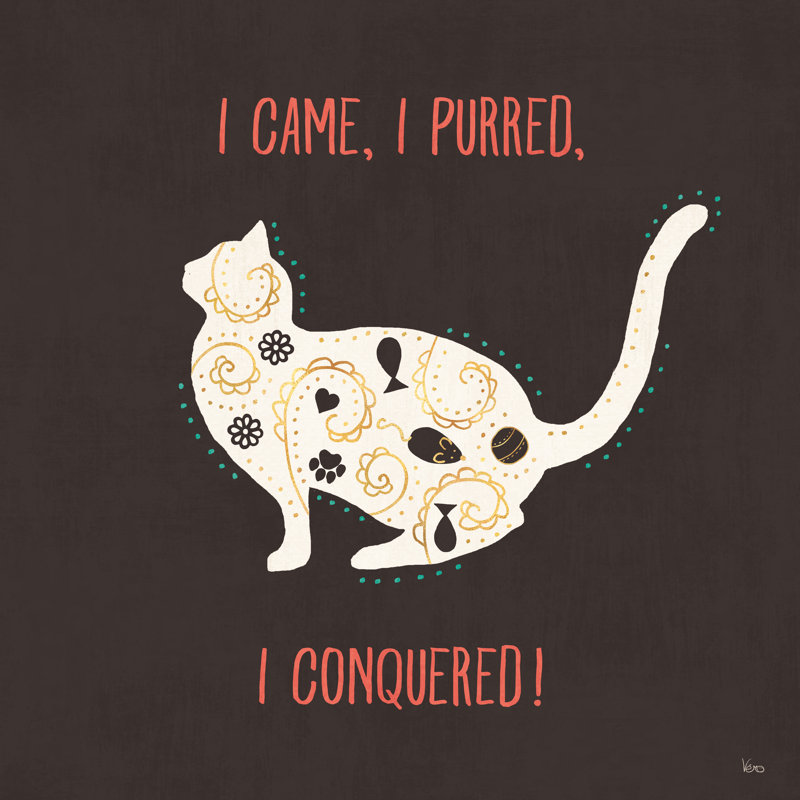 Otomi Cats V - imprimé, Non, H 12 po x l 12 po x P 1,25 po, Cadre simple noir