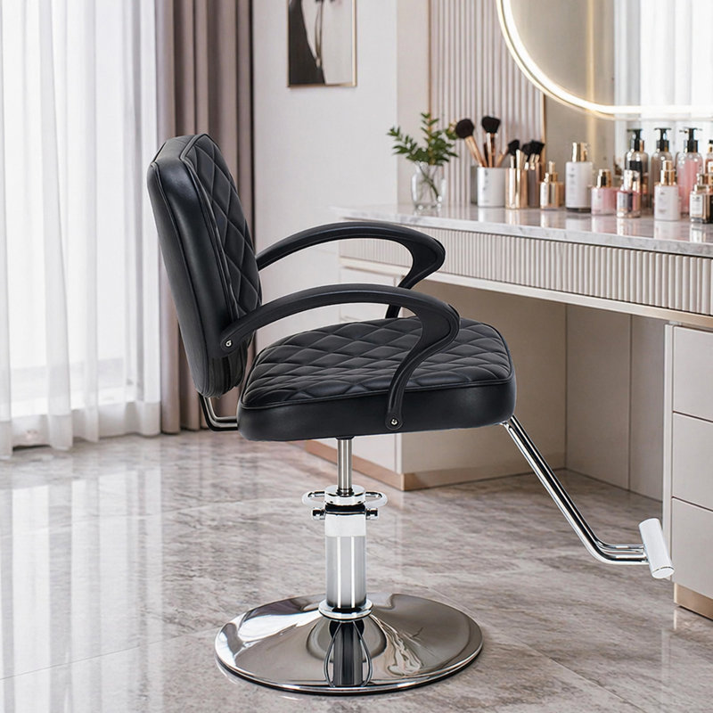 Fauteuil de coiffure hydraulique noir