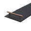 Artesà Appetiser Slate Serving Platter with Copper Handles for Buffets or Dinner Parties, Set of 2, 60 x 15cm