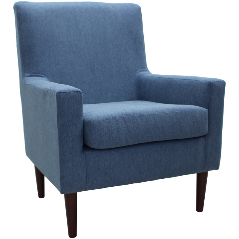 Donham Upholstered Accent Chair, Toulan Sapphire Twill