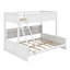 Lit simple superposé au-dessus de grand lit simple avec armoires et port USB-567722706