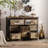 Rustic Wood Carved Storage Cabinet