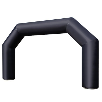 Arche gonflable noire de 20 pi avec ventilateur intégré de 150 W, arche de la ligne d’arrivée pour les fêtes, courses 5K, publicité extérieure, commerce et sports scolaires