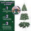 Arbre de Noël 7 pi en PVC avec 380 lumières DEL Wi-Fi Music Sync - Contrôle de l'application, 1339 pointes, branches articulées, effets bicolores, base en métal-1317320013