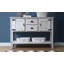 Console de 46 po en bois massif avec 2 tiroirs, armoires et tablette inférieure, armoire de rangement pour salle à manger de style rétro