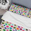 Ensemble de housse de couette en microfibre blanc / rose / vert 2 pièces-429541842
