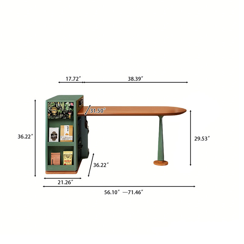 Table de salle à manger 56,10 po, 36.22"H x 71.46"L x 36.22"W