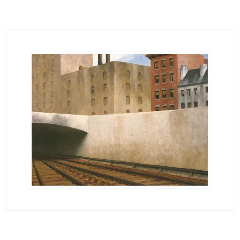 «Approche de la ville» par Edward Hopper, impression giclée sur cadre, H 17,69 po x l 21,75 po