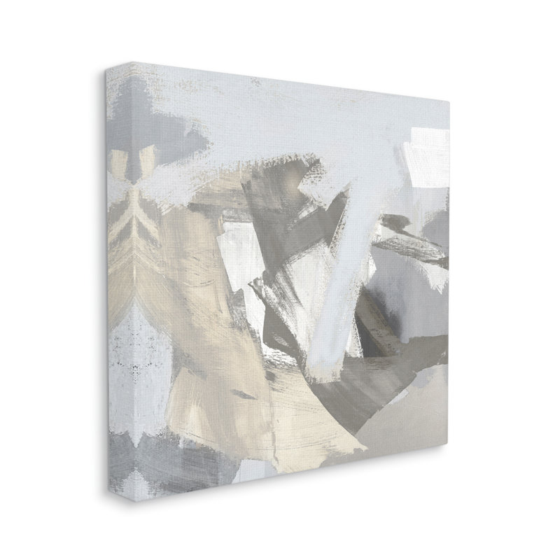 «Grey Subtle» par Rachel Springer, peinture sur toile tendue, H 17 po x l 17 po