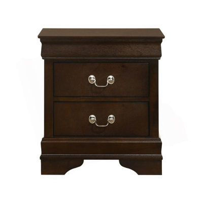 MDF Nightstand With 2 Drawers, Cappuccino