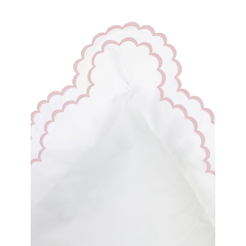Bara Modern & Contemporary Duvet Cover, Queen Duvet Cover + 2 Standard Shams, Rose/White