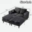 Chaise longue moderne à combinaison libre avec accoudoirs à double couche-2128522336