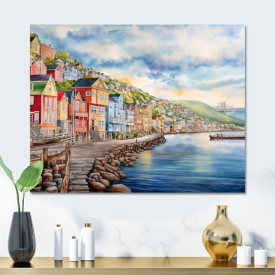 Newfoundland Coastal Vintage I - Canada Print on Metal