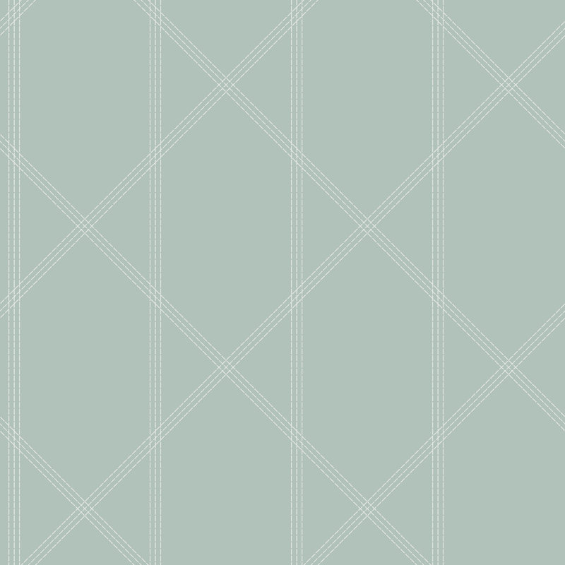 Geometric Wallpaper Double Roll, Seafoam