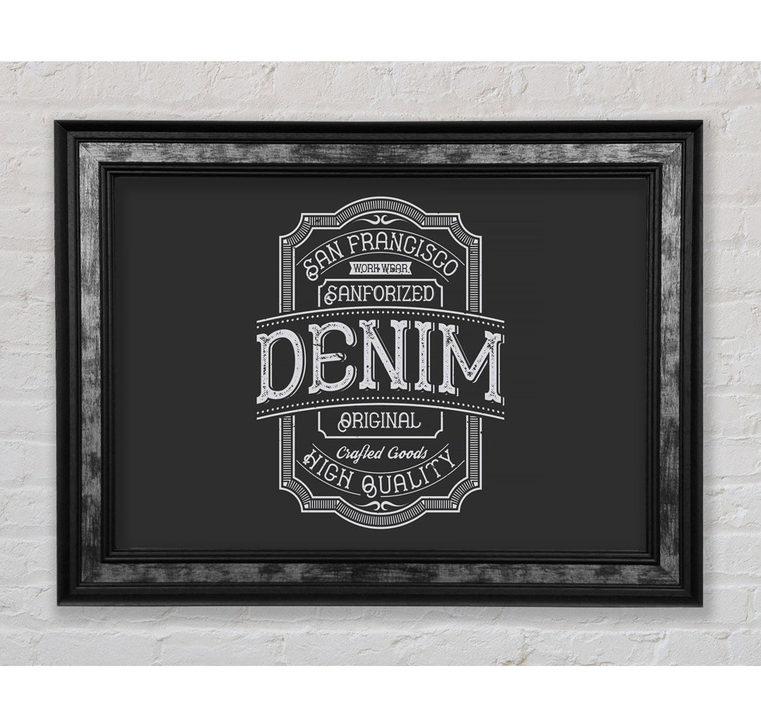 Denim Poster Gerahmter Druck