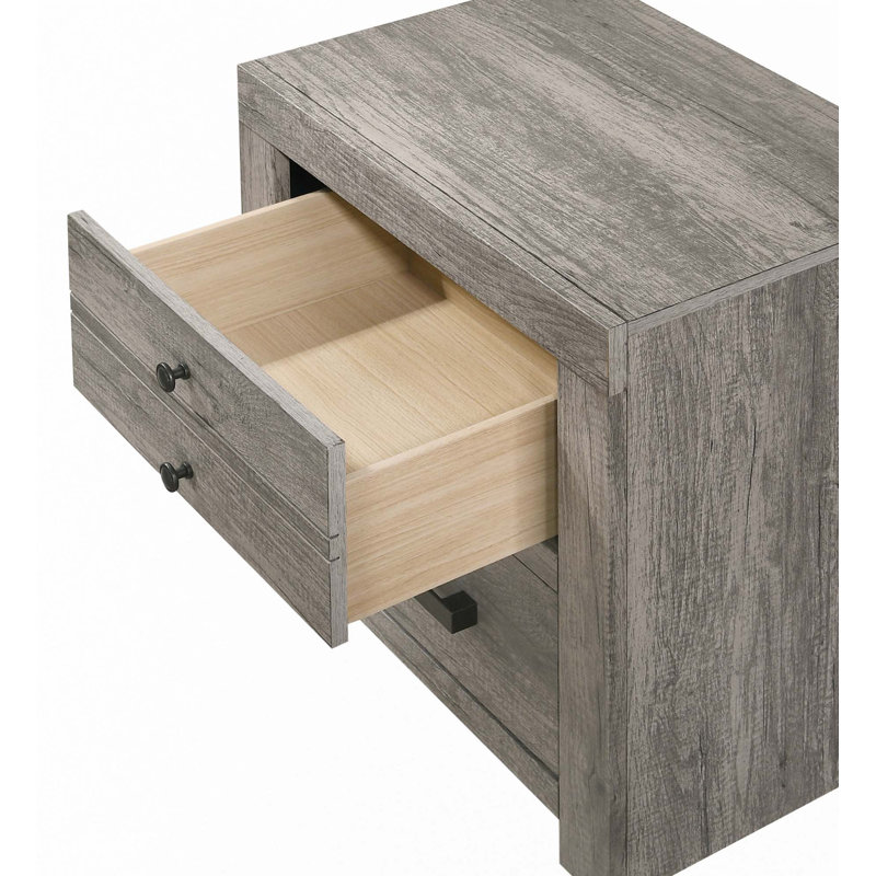 Table de chevet à 2 tiroirs 1pc